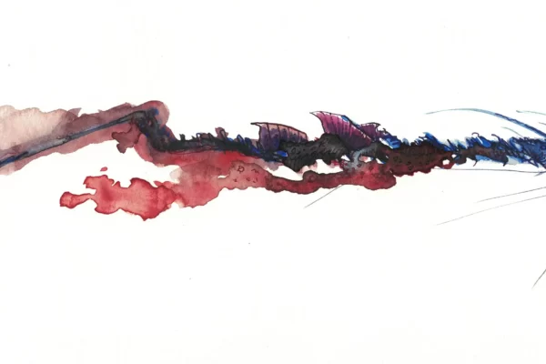 aquarelle d'un dragon stylisé