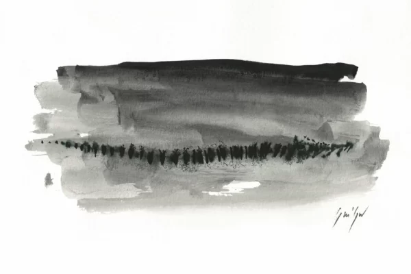 aquarelle d'un dragon stylisé