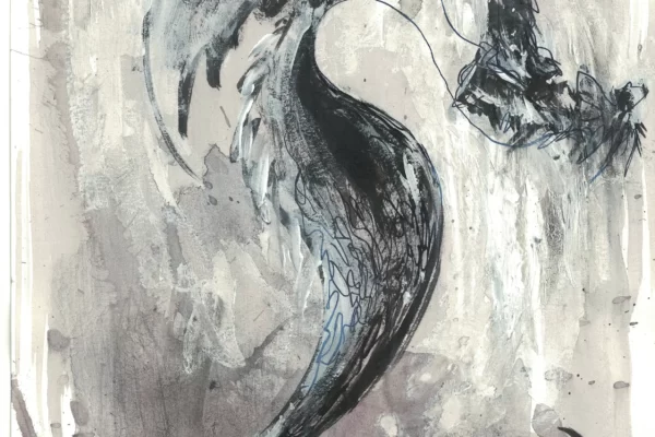 aquarelle d'un dragon ailé