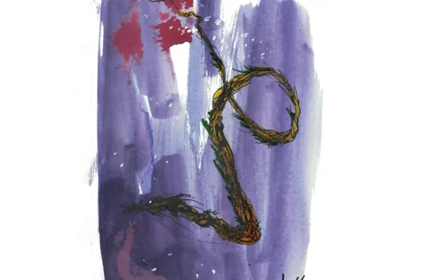 Aquarelle d'un dragon d'eau
