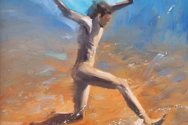 jump #2 - Huile sur toile - 70 x 50 cm