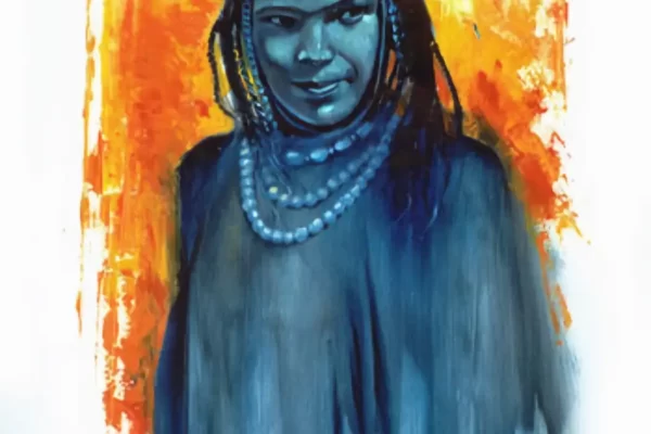 Young egyptian girl - Huile sur toile - 55x46 cm